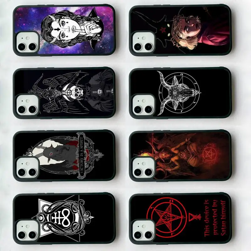 

Devil Satan Phone Case Silicone PC+TPU Case for iPhone 11 12 13 Pro Max 8 7 6 Plus X SE XR Hard Fundas