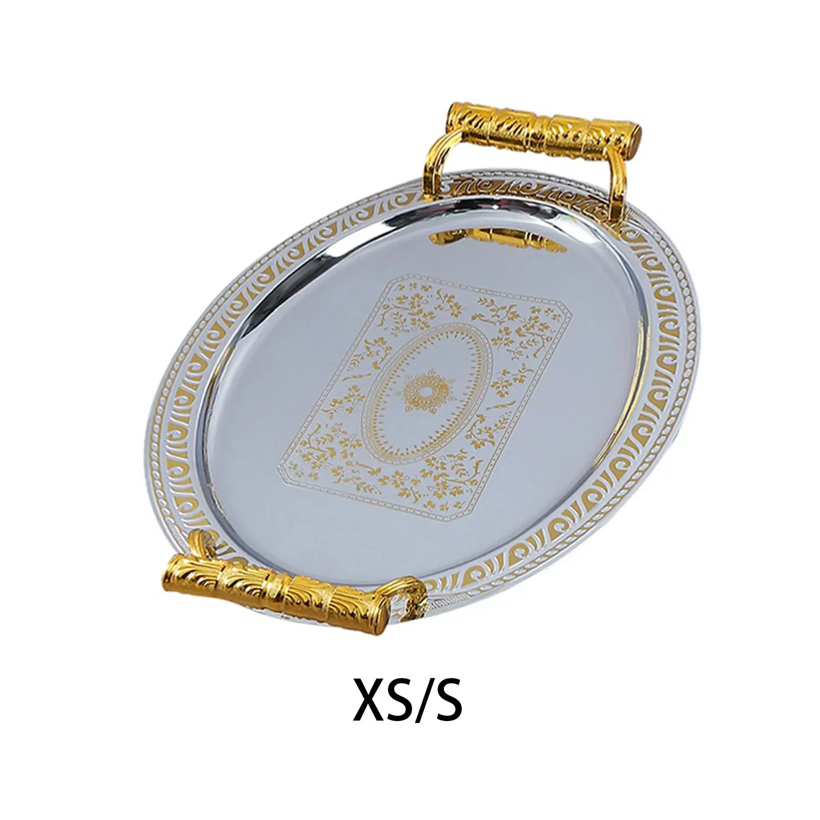 Сервировочный поднос из нержавеющей стали овальный для ужина сервировочный с