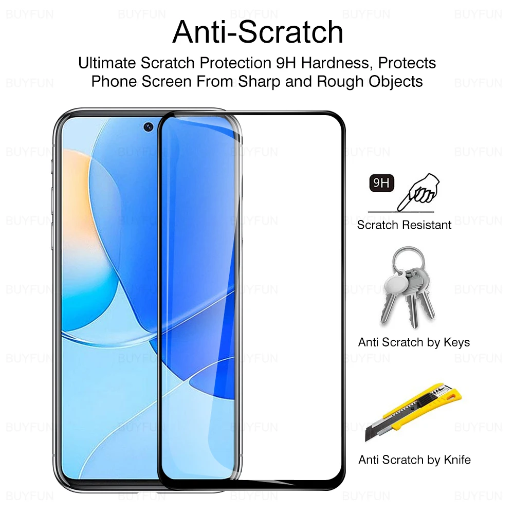 Фото 2 шт. 100D полное покрытие закаленное стекло для Huawei nova 9 SE 4g 5g 8i Защита экрана для honor 50 lite защитное стекло HD пленка №2
