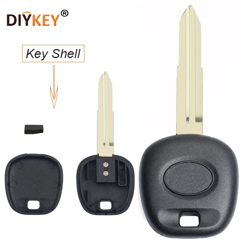 

DIYKEY TOY41 Blade 4C Chip Replacement Transponder Key Shell Case Fob for Toyota RAV4 Prado Yaris Camry Corolla Echo