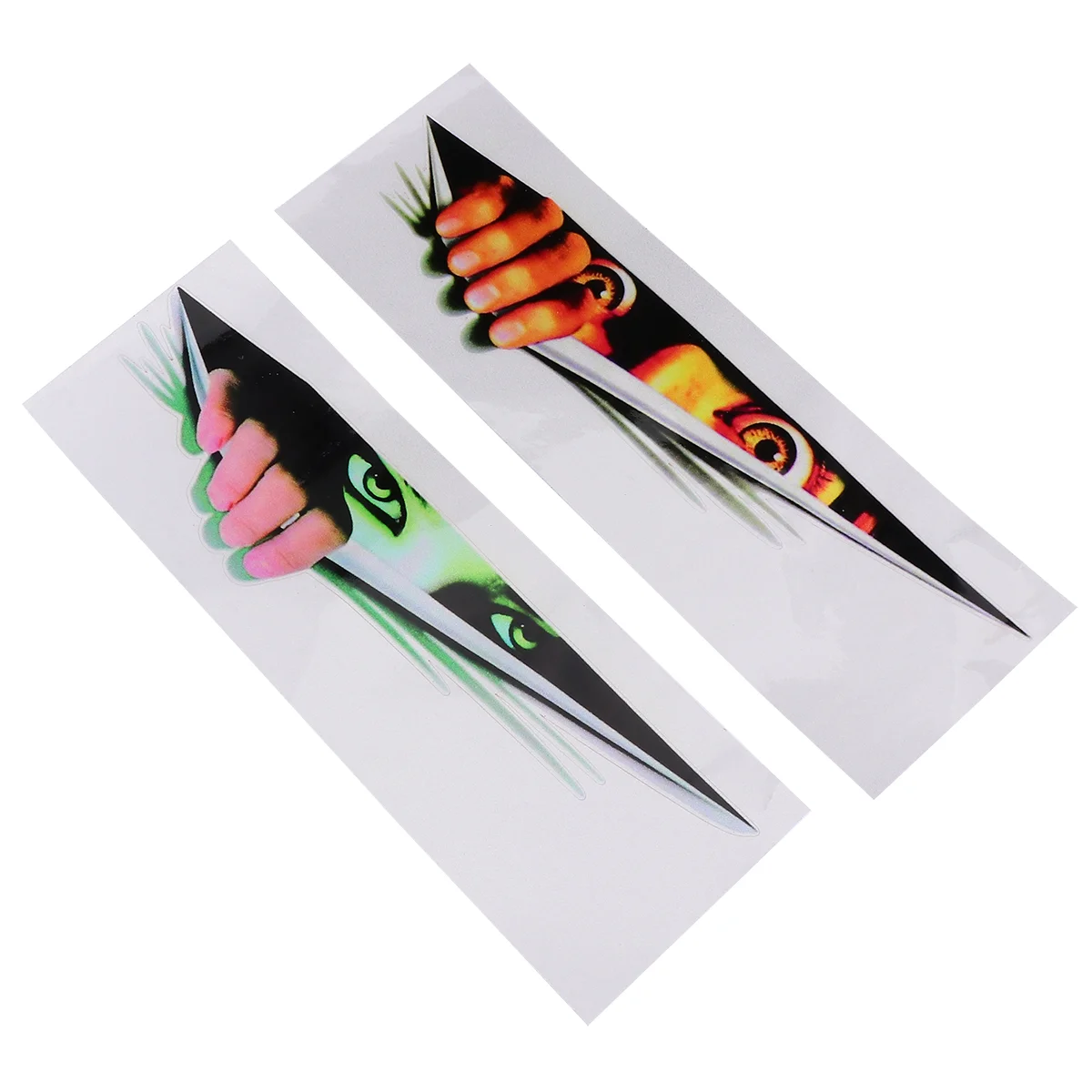 

2 Pcs Stickers Trucks Halloween 3D Eyes Creative Car Decal Decoration PVC Notebook