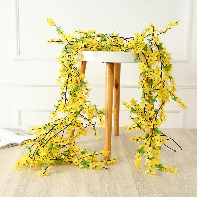 

Artificial Flower, Welcome Spring, Vines,180cm, Garden, Fence, Living Room, Wedding Arch, Valentine's Day Arrangement,Home Decor