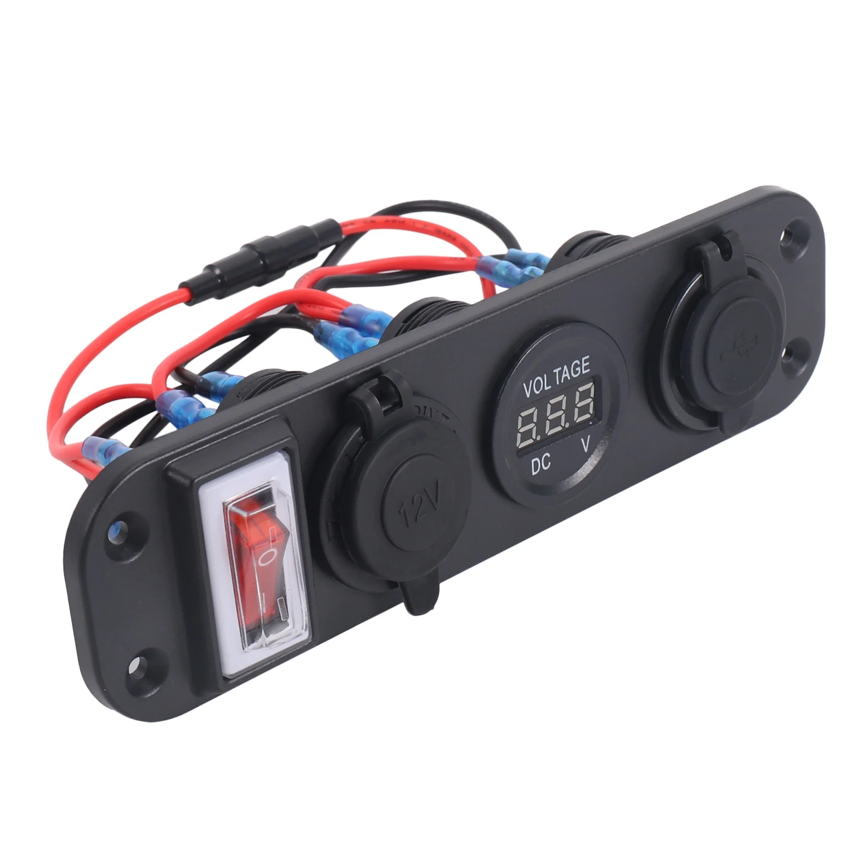 4 в 1 двойное зарядное устройство QC3.0 C-Igarette гнездо прикуривателя Цифровой