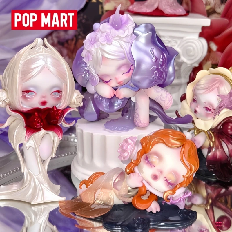 Фото Новинка! Горячая коллекционная фигурка Pop Mart Skullpanda из серии Four Acts Of Flowers: Слепая коробка, настольное украшение, милый подарок. №1