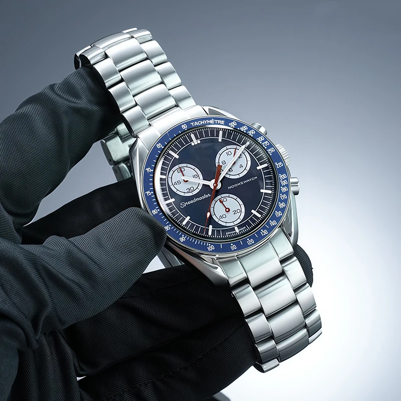 Фото Комплект для модификации часов Moonswatch: корпус из нержавеющей стали для SWATCH & OMEGA Moonswatch, 42 мм, металлический корпус, браслет, аксессуары для часов (без механизма) №4