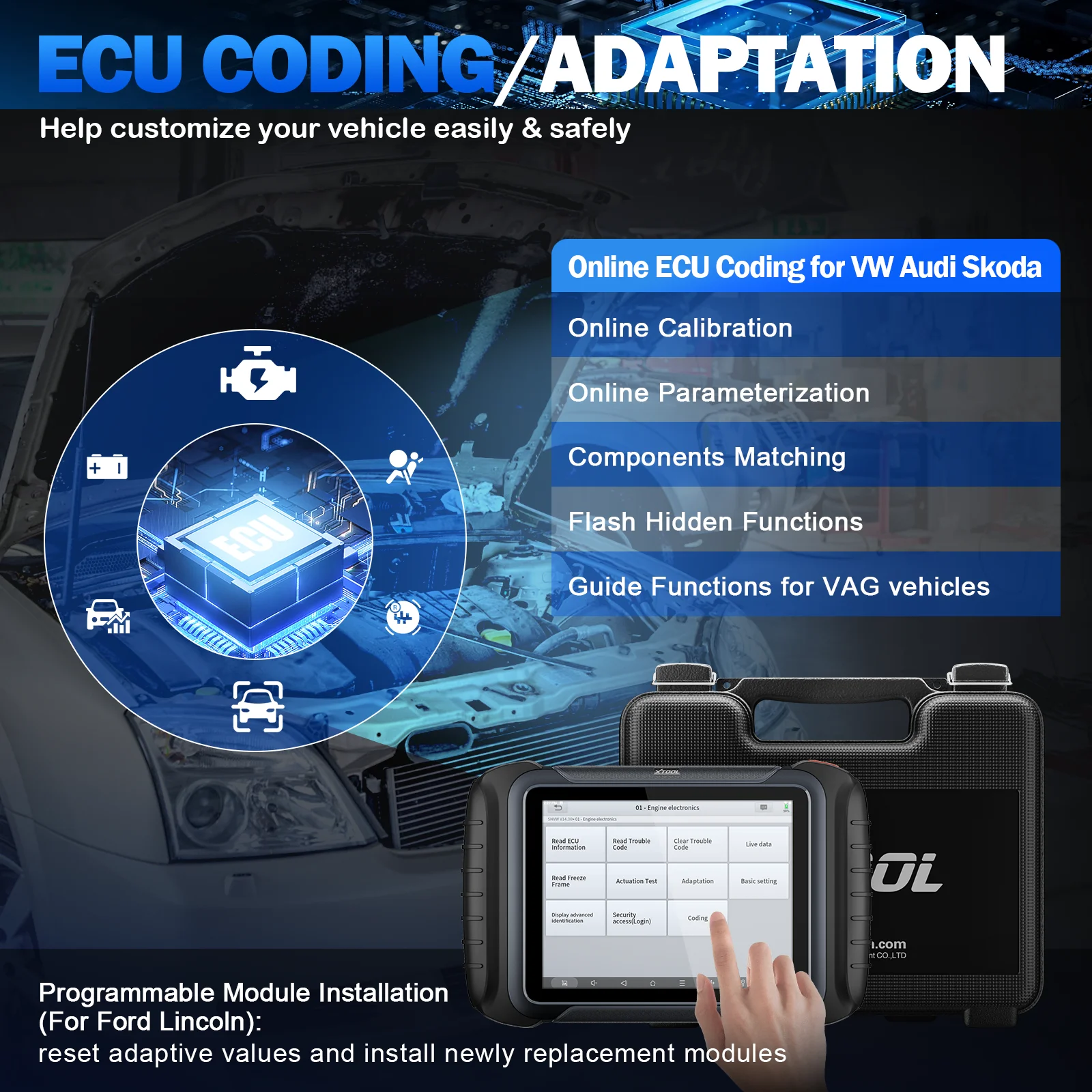 XTOOL D8S Полные Системные Диагностические Инструменты Обновление D7S Автомобильный