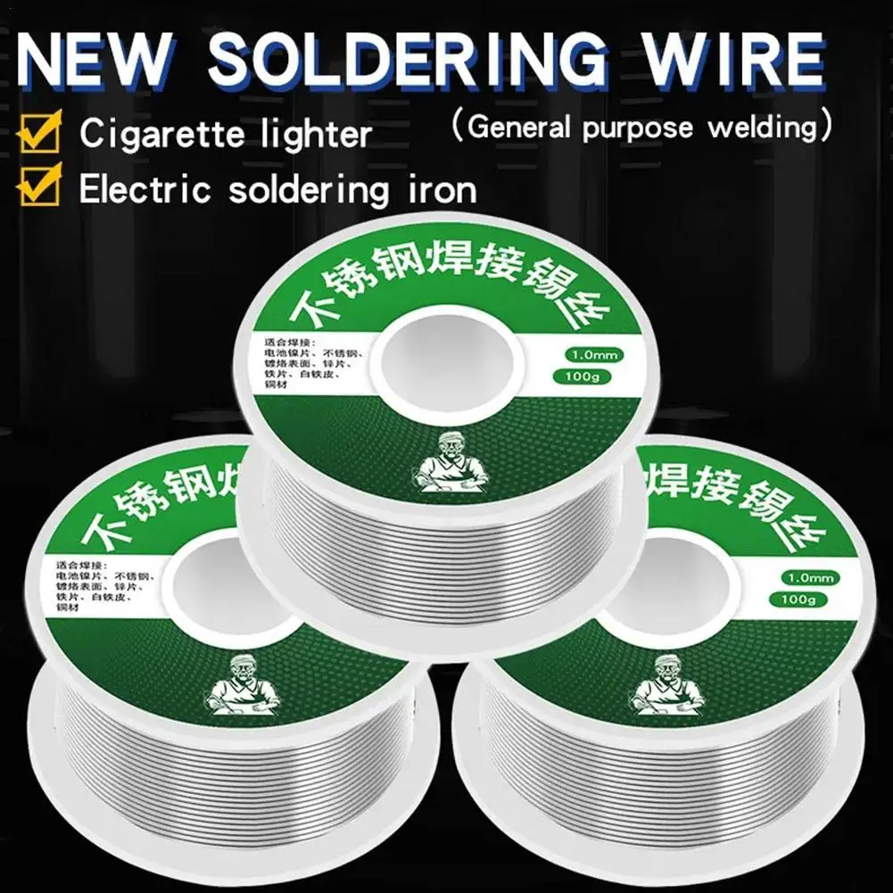 

20/50/100g Aluminum Stainless Steel Lighter Low Temperature Tin Lead Core Solder Wire For Electrical Soldering