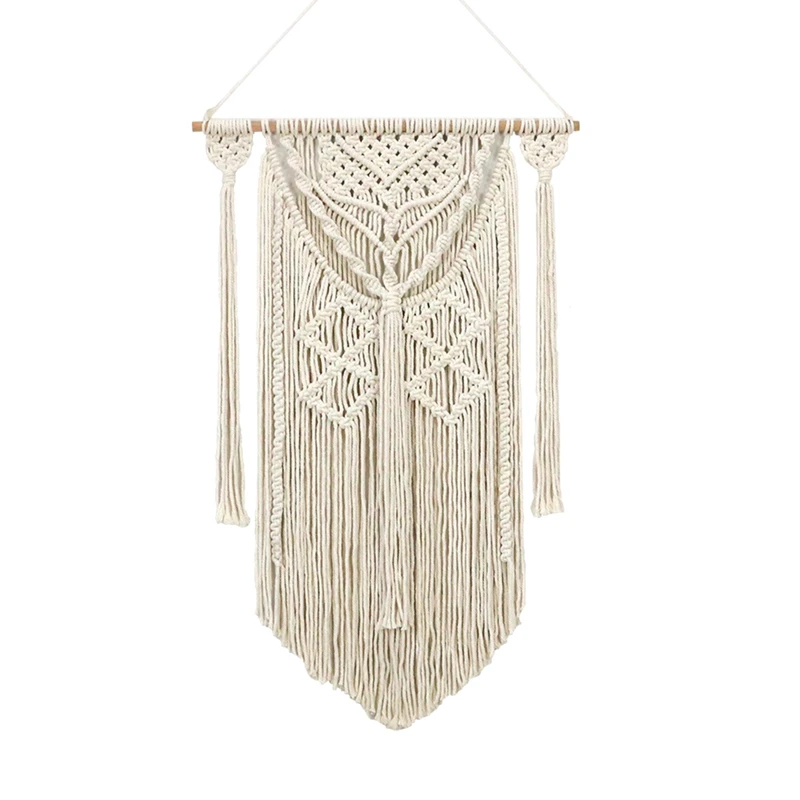 

Богемный гобелен, макраме, настенное украшение для дома, скандинавский геометрический рисунок, кисточка, простой стиль, подвеска, Плетеный ...