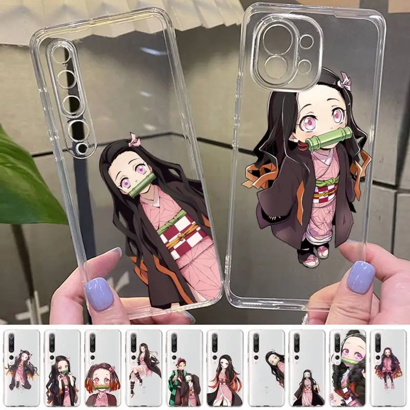 

Demon Slayer Nezuko Anime Phone Case for Samsung S20 S10 lite S21 plus for Redmi Note8 9pro for Huawei P20 Clear Case