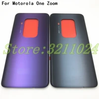 original new battery glass cover housing rear door for motorola moto one zoom xt2010 back cover case replacement