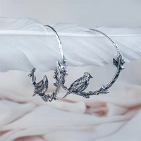 sweet romantic style vine leaf love bird earrings fashion design women metal earrings engagement wedding gift jewelry for her