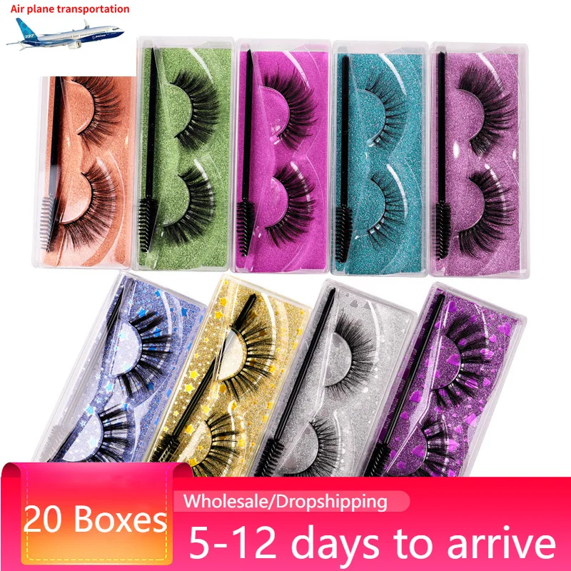

Wholesale Mink Eyelashes 20BOX 3d Mink Lashes Natural false Eyelashes messy fake Eyelashes Makeup False Lashes In Bulk