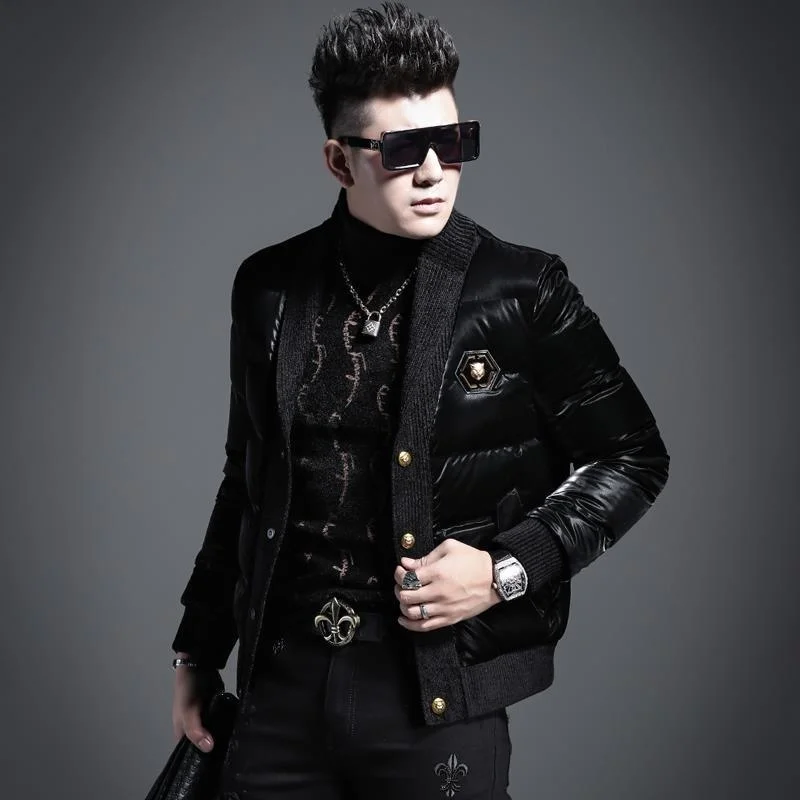 

Luxury brand Fashion Brand Autumn Winter 2023 New high-end down jacket Men's trend thickened short coat