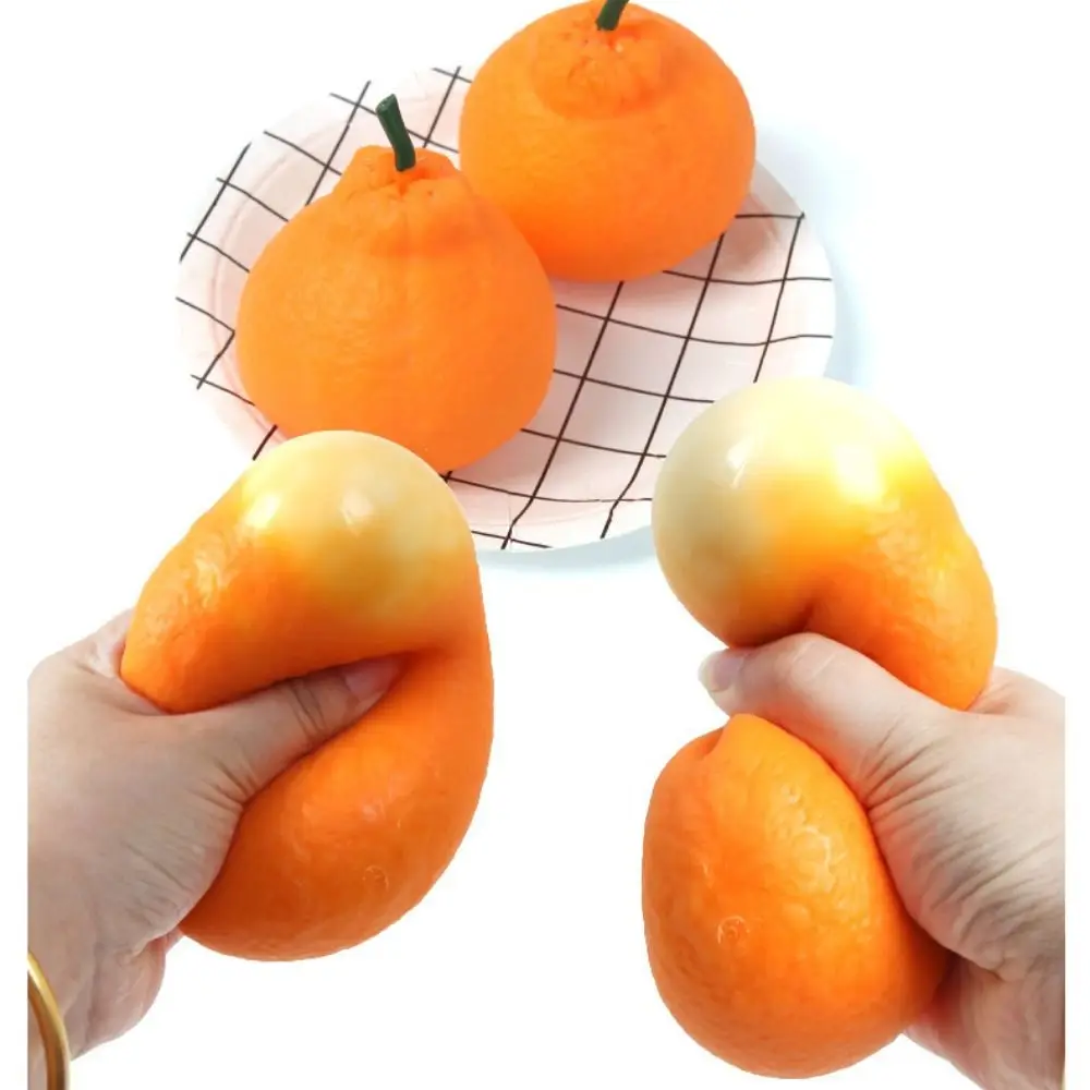 Забавный подарок TPR Squeeze Ugly Orange Toys Sticky Soft Decompressing Pinching Ball Abreact Toy
