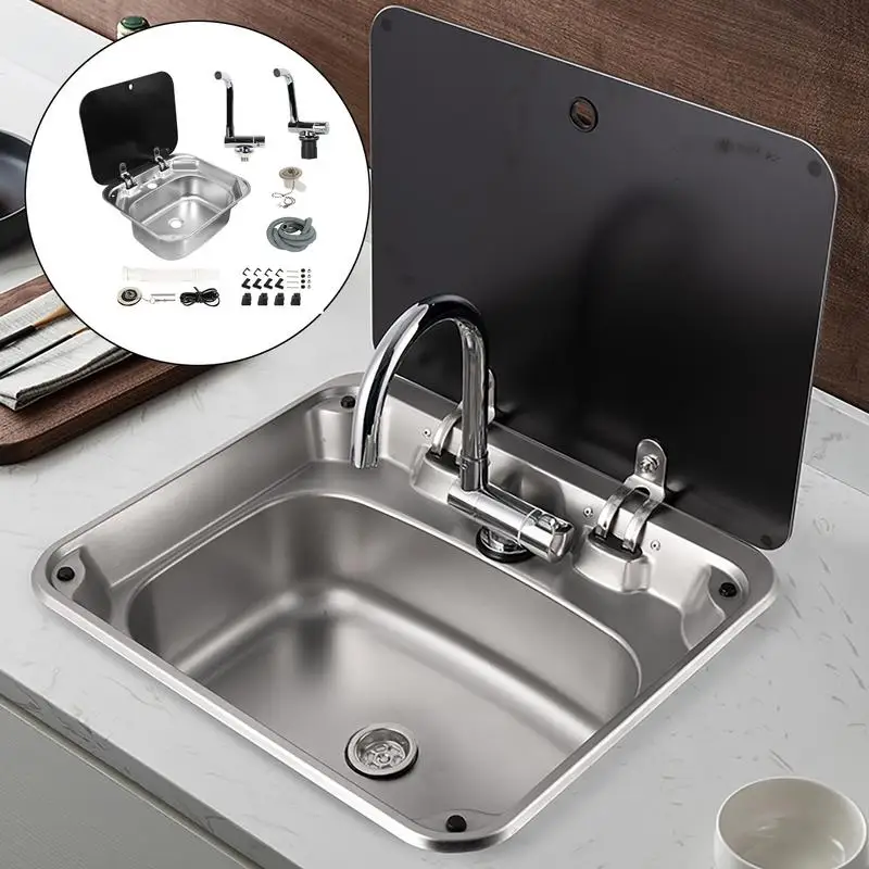 

Кухонная раковина с краном, складной смеситель из нержавеющей стали с поворотом на 36 градусов, кухонные аксессуары