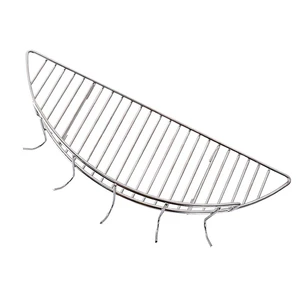 Small Half Round Cooling Rack 304 Stainless Steel Grill Rack with Hooks Food Strainers Anti-scorching Grill Racks