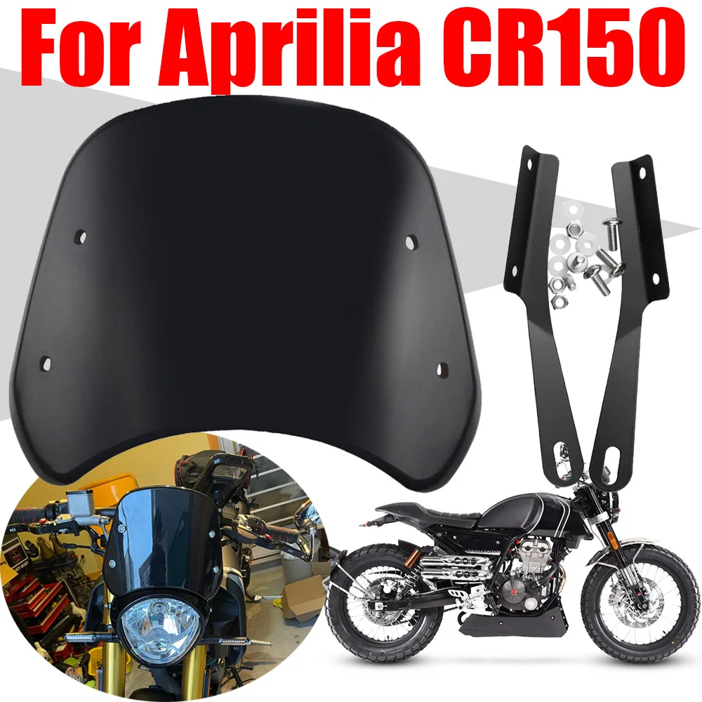 

For Aprilia CR150 CR 150 Motorcycle Accessories Retro Windscreen Windshield Wind Screen Deflector Cover Guard Motorbike Parts