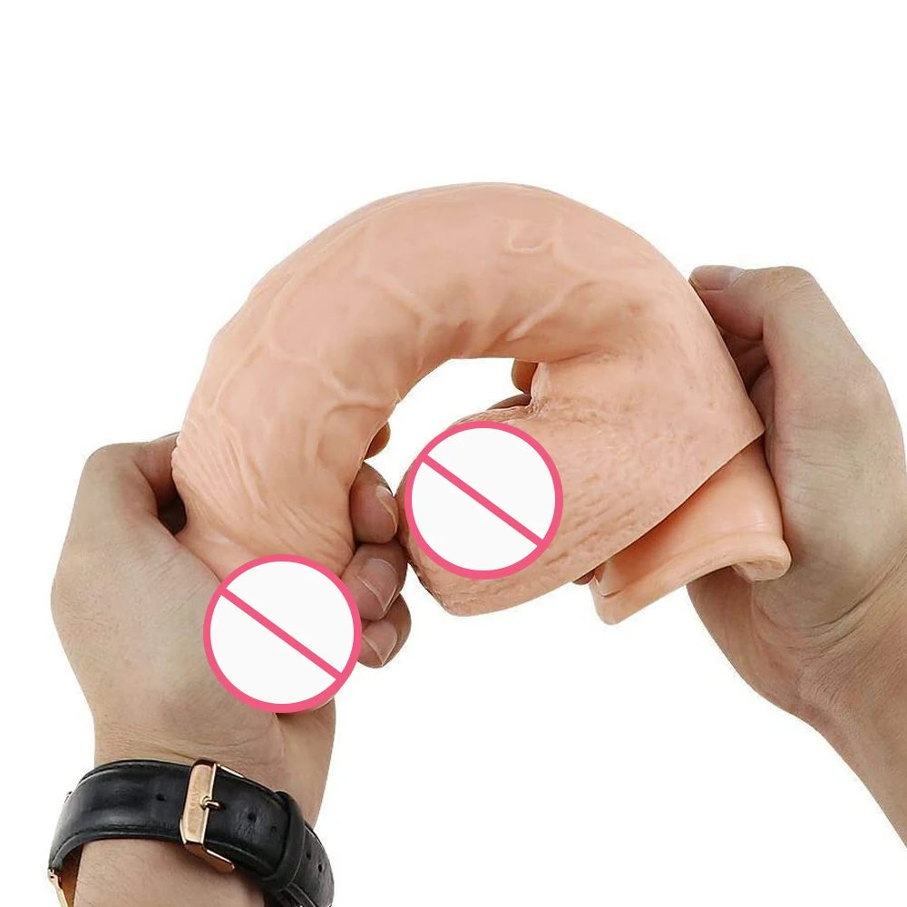 Реалистичный фаллоимитатор дешевый настоящий пенис женская мастурбация