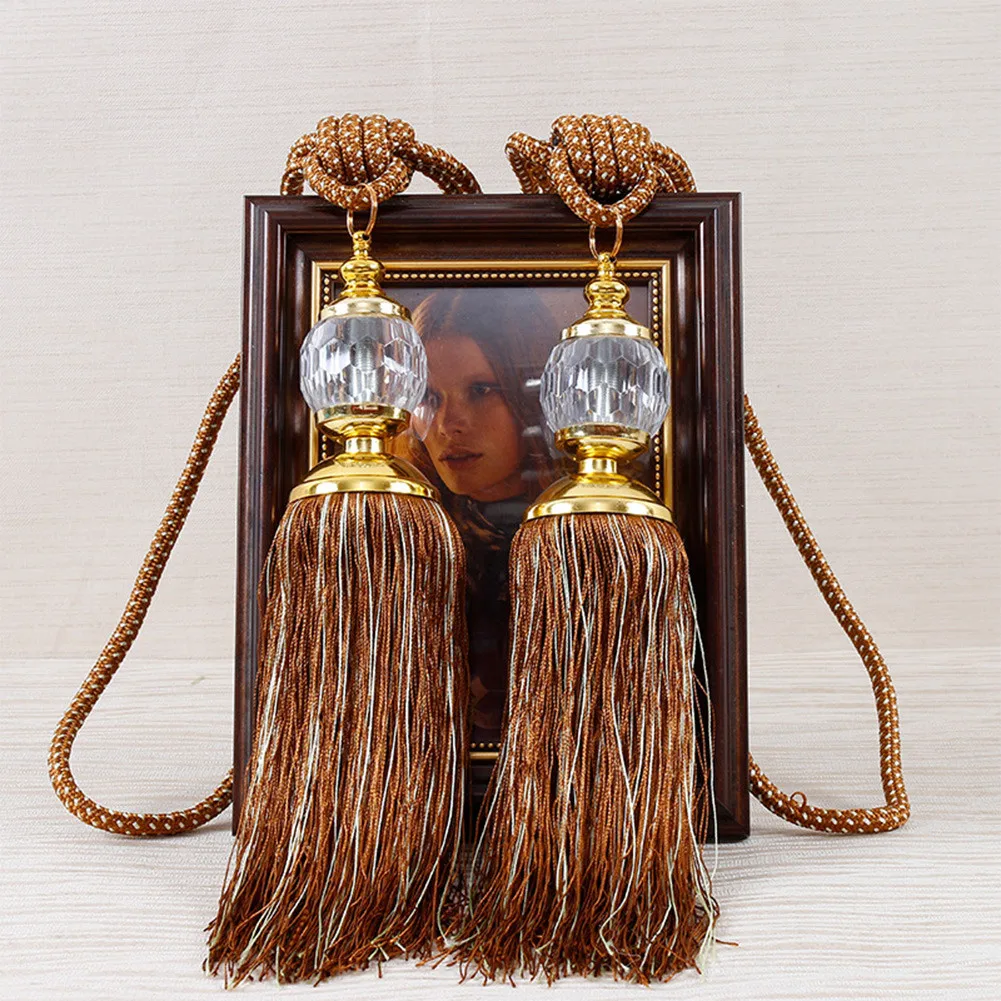 

1 Pair Retro Luxury Large Curtain Tie Backs Holdbacks Tassel Curtain Rope Tiebacks Home Curtain Decoration Accessories