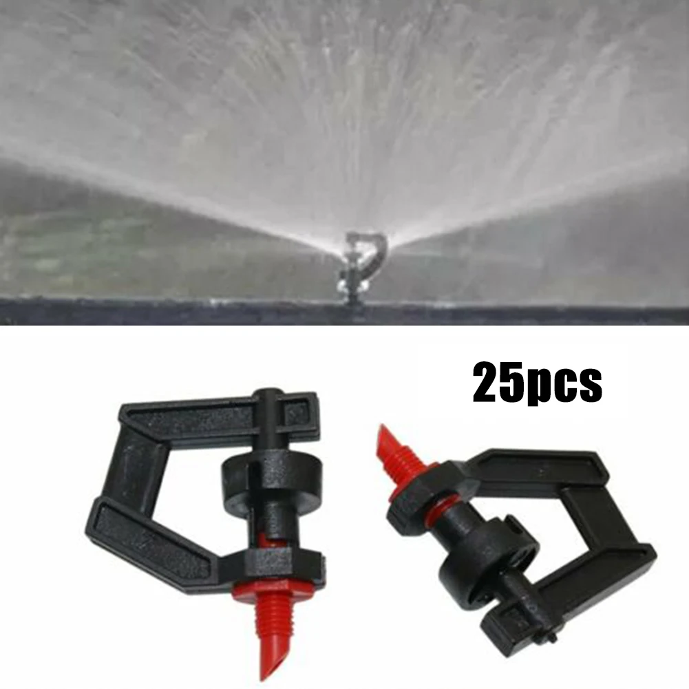 

25PCS Drip System Micro Rotor Sprinkler 27*37.7mm ABS 360°G Type Nozzle Sprinklers Head Rotating Atomizing Irrigation Spray Head