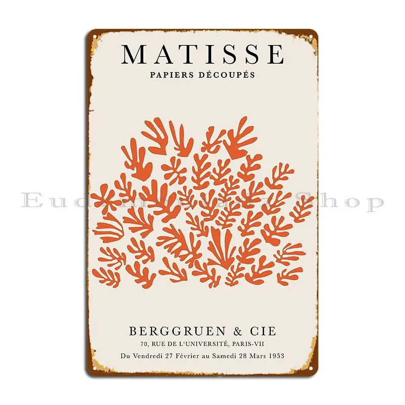 Металлическая вывеска Henri Matisse Flower