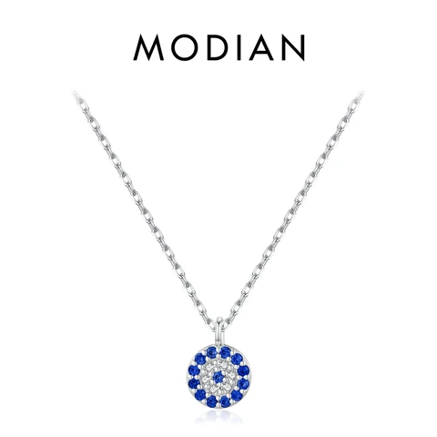 MODIAN ожерелье с голубыми глазами из серебра 925