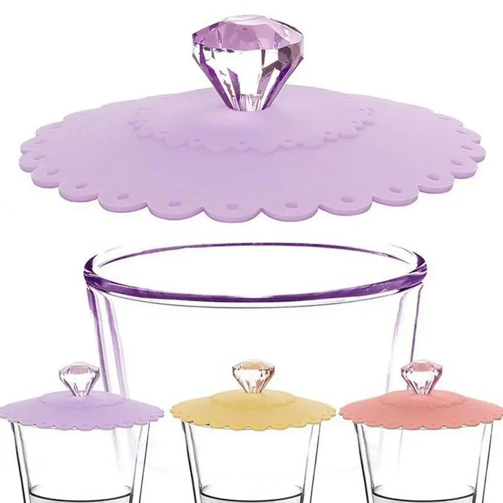 

1PCS Silicone Cup Lids Food-grade Drink Cup Cover Dustproof Leak-proof Tea Coffee Mug Lid Creative Cup Accessories