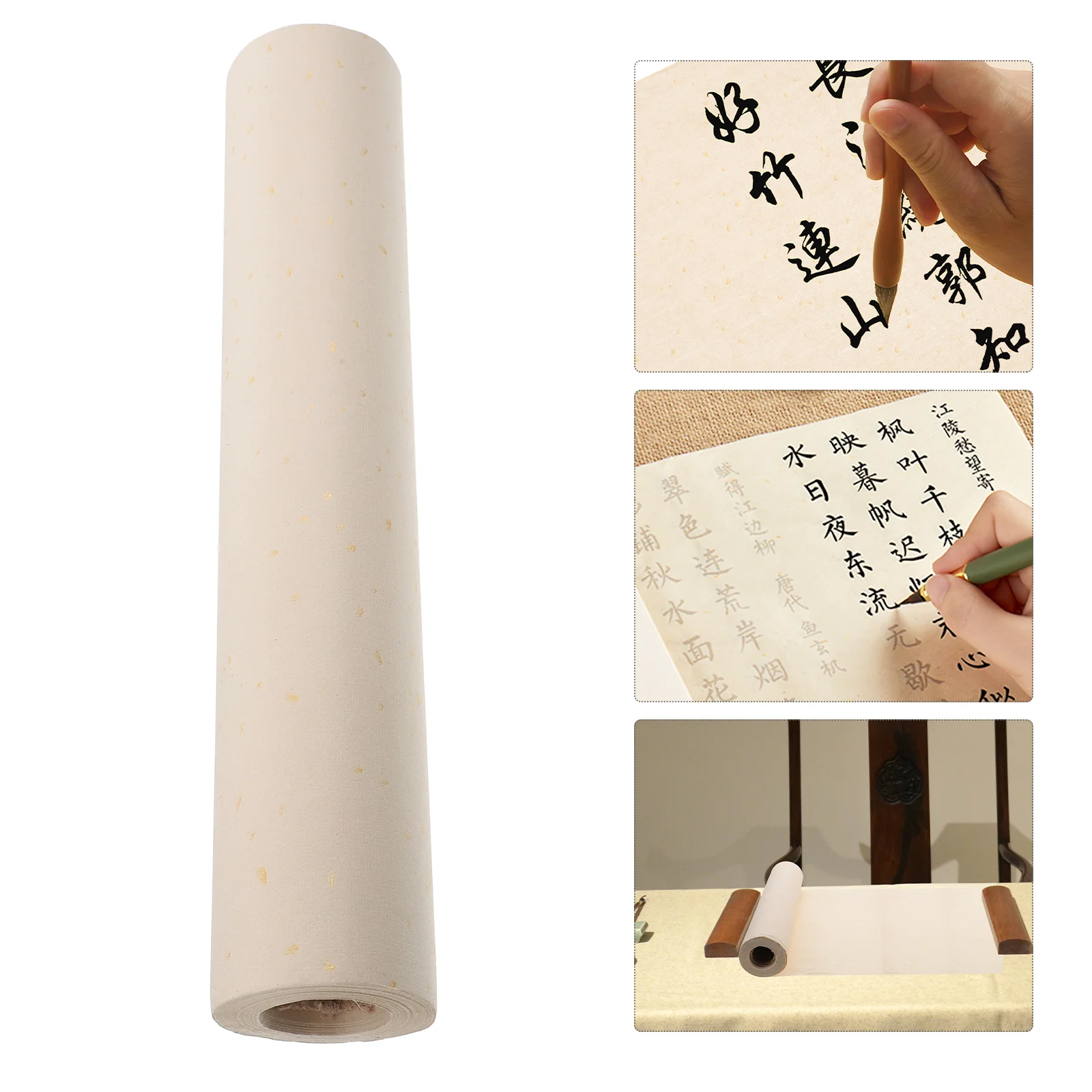 Sprinkle Gold Rice Paper Painting Writing Calligraphy Sheet Chinese Roll Xuan Japanese Sumi