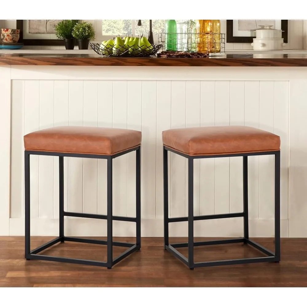 

MAISON ARTS Counter Height 24" Bar Stools Set of 2 for Kitchen Counter Backless Modern Barstools Stools Farmhouse Island Chairs