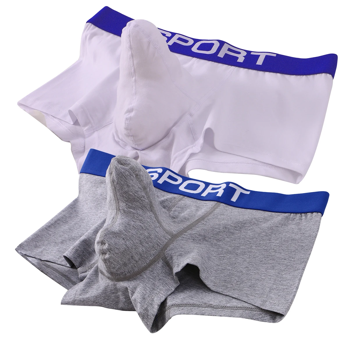 2 PCS Organic Cotton Men Boxers Shorts  Man Underwear Boxer Men's Panties Male Elephant nose Trunks Underpants U Pouch Convex