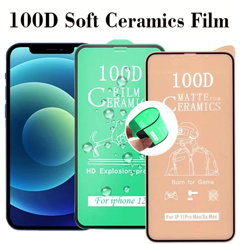 

25PCS Clear Matte Ceramic Film Screen Protector For IPHONE 14 Pro Max 13 Mini 12 11 Pro XR XS MAX 6S 7 8 Plus Soft Film