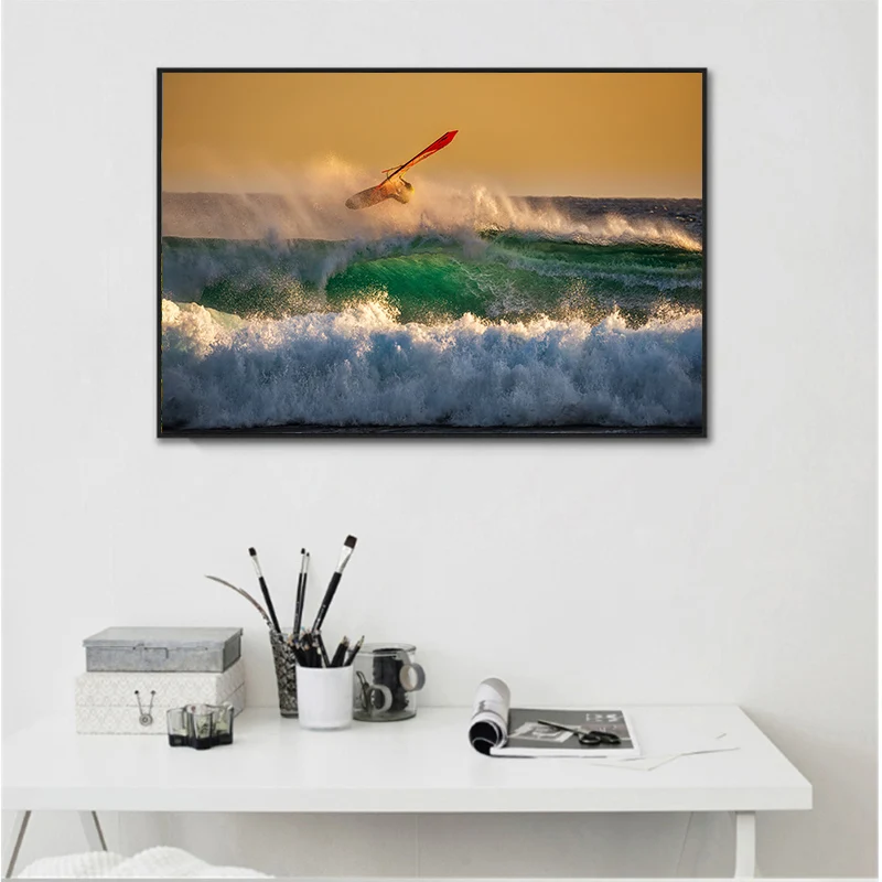 Футбол катание на лыжах Спортивная Картина холсте настенные художественные