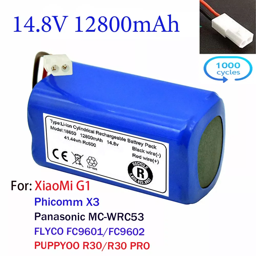 

100% Original 14.8V 12800mAh Li-ion Battery For Xiaomi G1 MI Robot Vacuum-Mop Essential MJSTG1 Robot Vacuum Cleaner Accessories