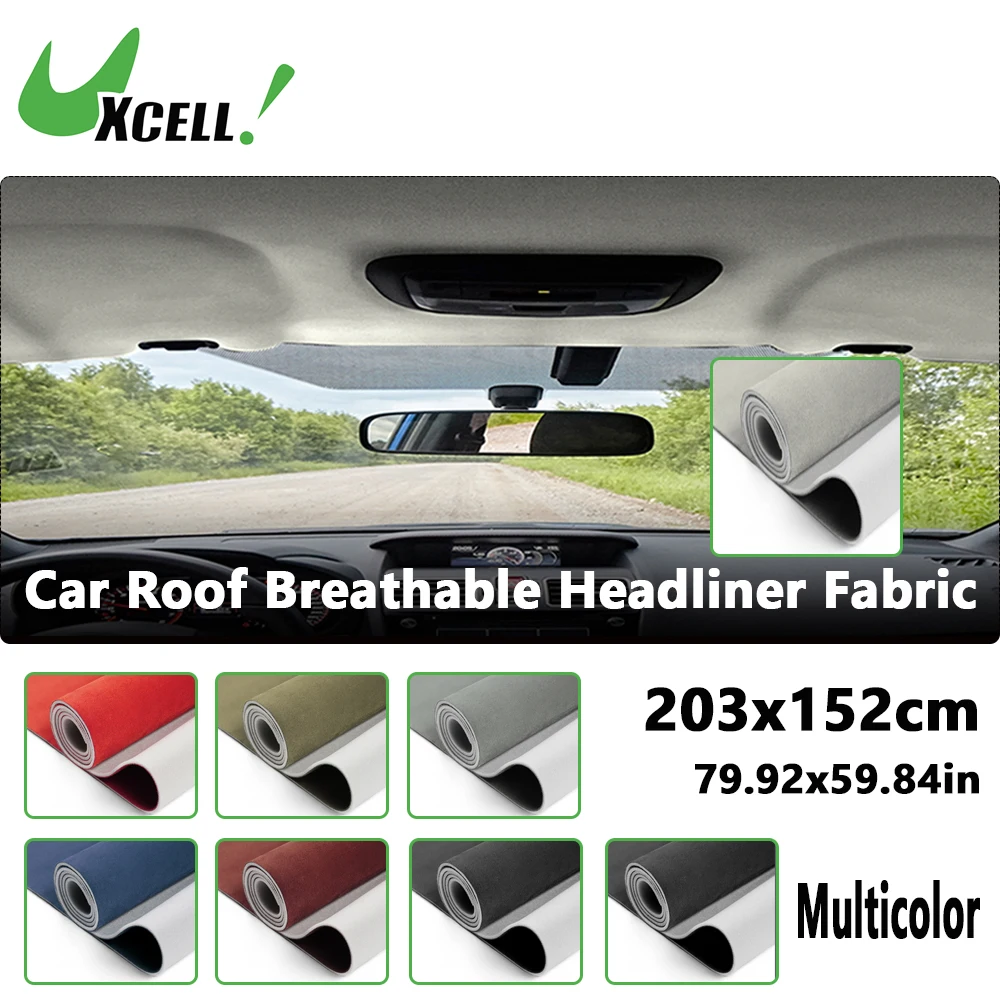 Фото UXCELL 160 г замшевая ткань для подголовника 203x152 см, внутренняя отделка, ремонт крыши «сделай сам», замена ткани в виде świetlika, принадлежности для автомобиля №1