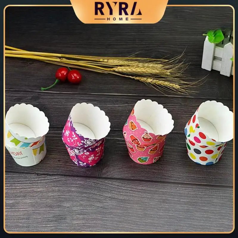 

Mafin Cup Disposable Cartoon Diy Cake Paper Cup Thermostability Pastry And Bakery Accessories Cake Tray 25pcs Cake Mold