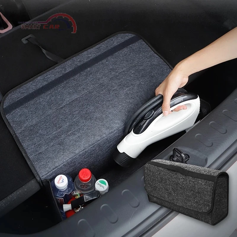 

Woolen Felt Car Trunk Storage Bag Stowing Tidying Rear Trunk Storage Bag Box Large Container Waterproof Auto Bag Car Accessories