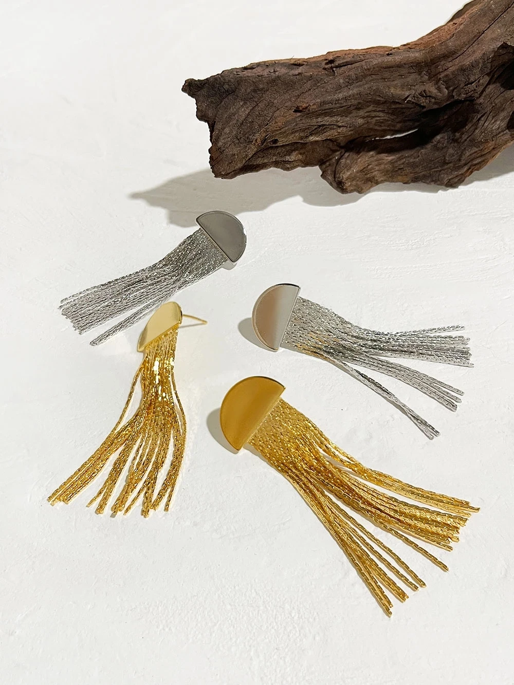 Peri'sbox 18-каратное позолоченное тонкое цепочка с кисточками для женщин