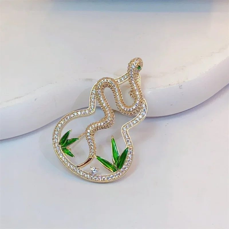 Винтажная женская нагрудная брошь в виде тыквы зодиака китайском стиле элитная с