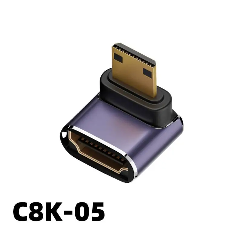 HDMI-compatible Adapter 90 270 Degree Right Angle Male to Female Converter 8K Connector Mini / Micro Extender
