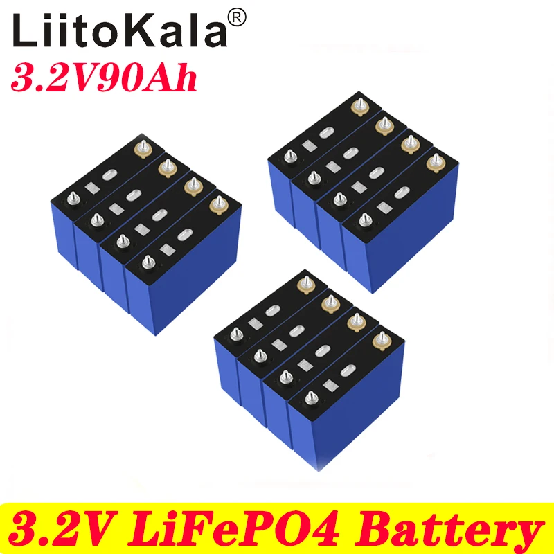 

12pcs LiitoKala 3.2V 90Ah CATL LiFePO4 battery diy 12V 24V 36 battery Lithium-iron phospha Can make Boat batteries, car batteriy
