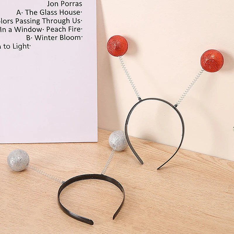 Женская повязка на голову цветная с круглыми шариками и звездами ободок в форме