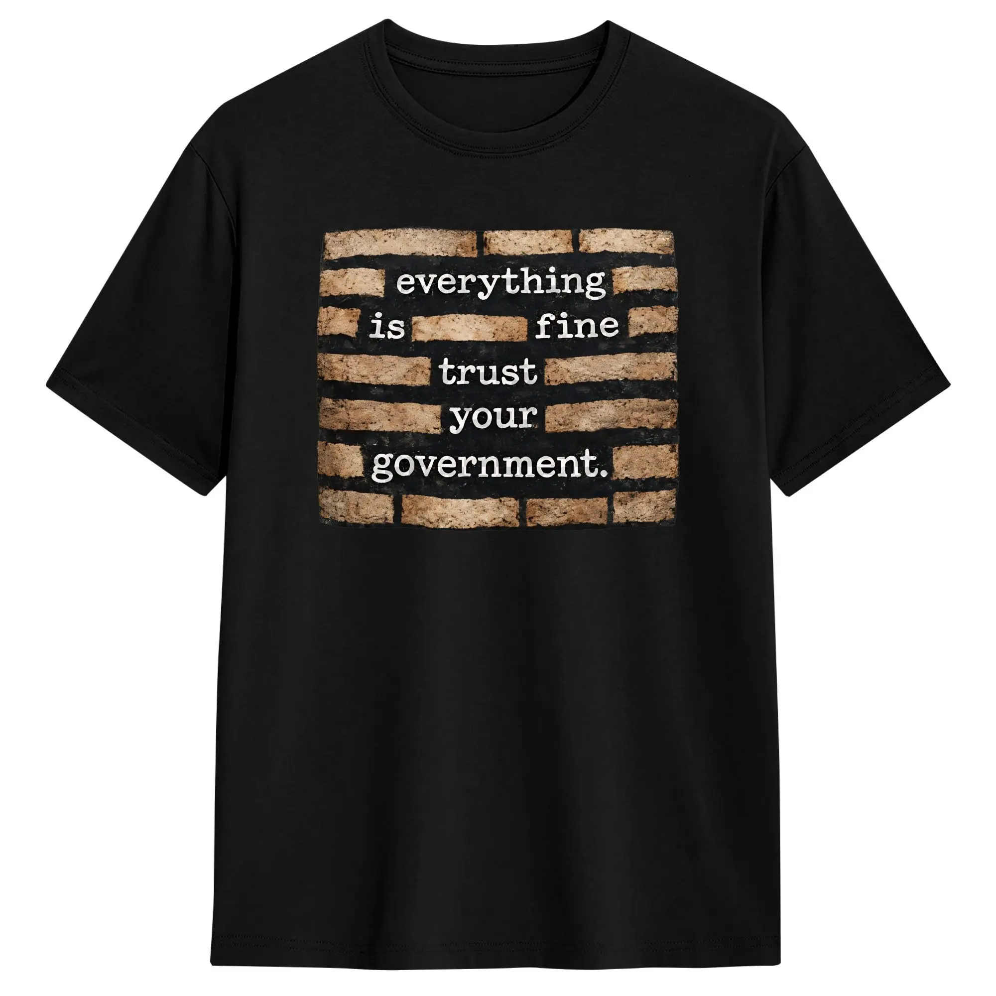 Фото Футболка Harajuku Summer Everything Is Fine Trust Your Government, модная стильная хлопковая футболка для пар, большие размеры №2