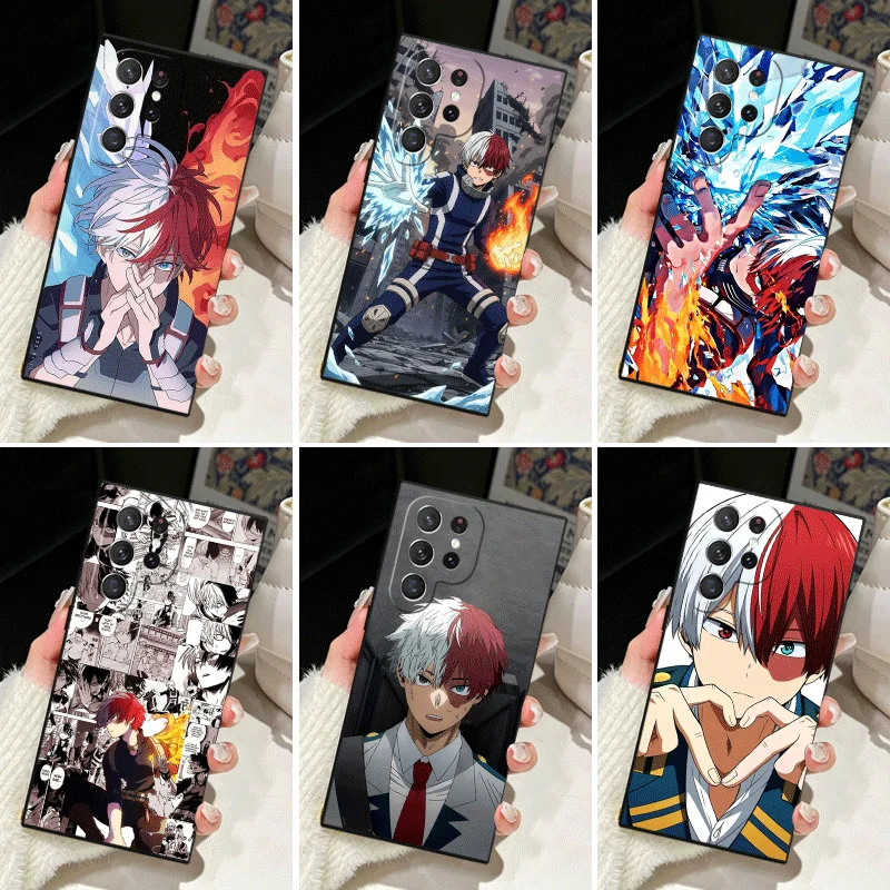 Фото Мягкий силиконовый чехол для Samsung Galaxy S25 S26 Ultra MHA My Hero Todoroki Shoto Shell S24 FE S23 S22 Plus S21 S20 + Edge Co №1