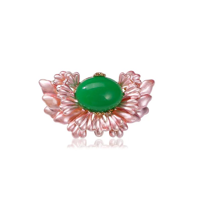 Элегантные хрустальные броши с лепестками цветов Haitang высококачественные