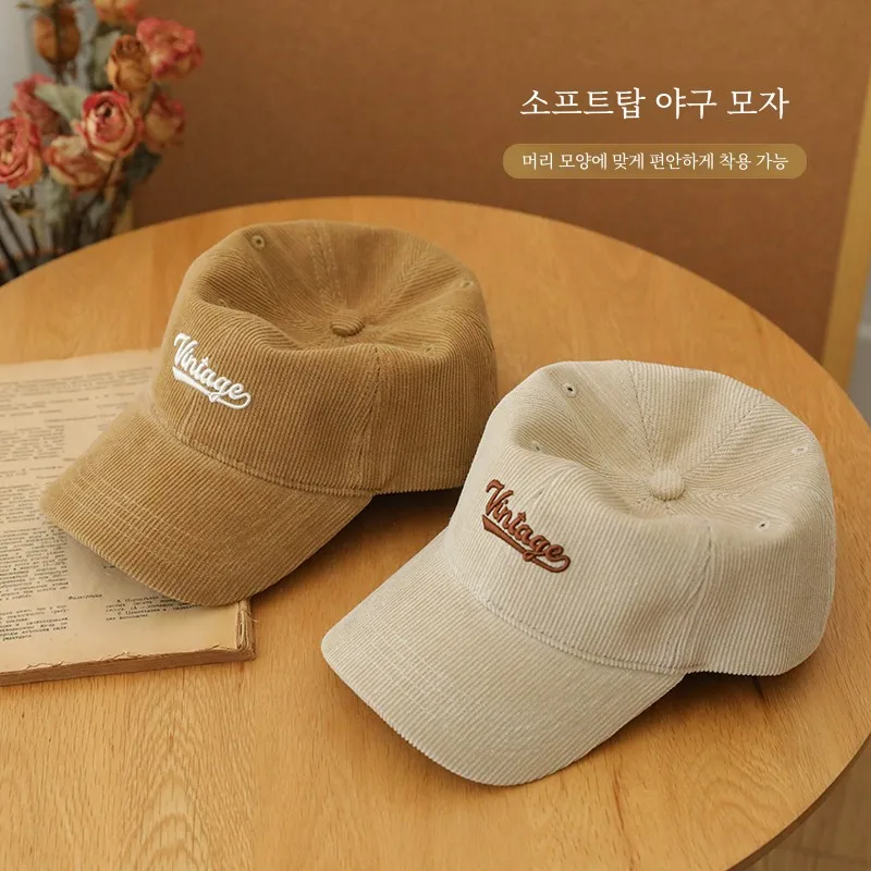 Вельветовая шапка Зимняя теплая мягкая верхняя кепка Сделайте свое лицо меньше