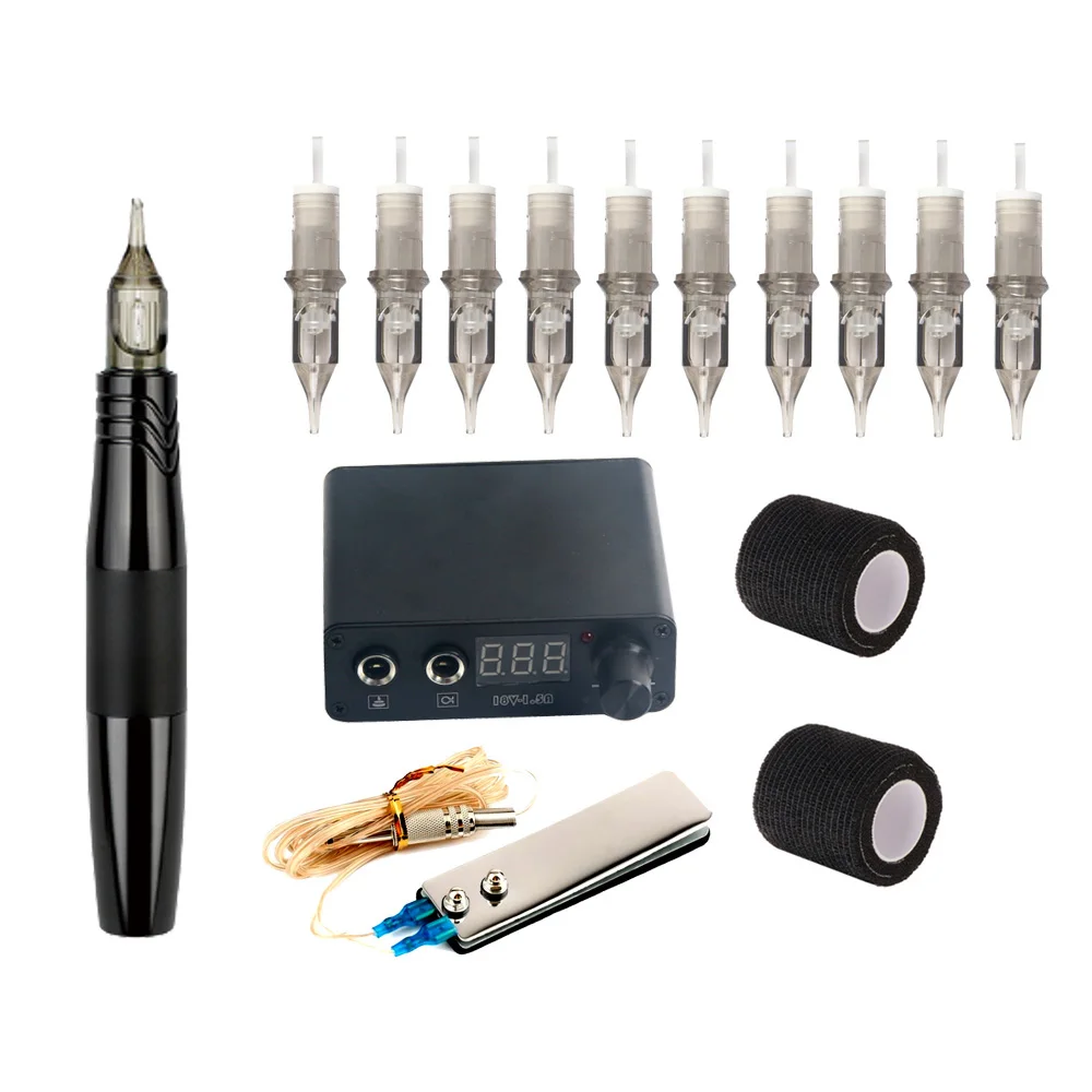 

Ротационная тату-машинка, набор ручек, набор для тату, блок питания для тату, машинка для перманентного макияжа, полный ротационный набор ру...