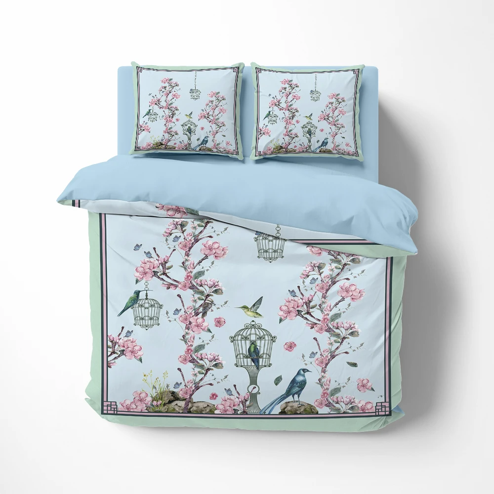 

Customizable size Bedding set euro Single queen king bed linen Quilt/Duvet cover set Linens 2bedrooms Bed set for home Magpie