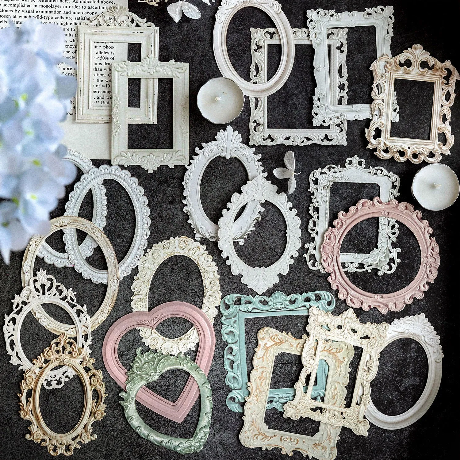 

10 Pcs Vintage Scrapbooking Paper Cutout Lace Journaling Decorative Paper For Art Craft Picture Frame