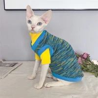 autumn spring sphinx outfit hairless cat clothes sweater thick cotton non allergic devon rex cat apparel clothes for cats sphynx