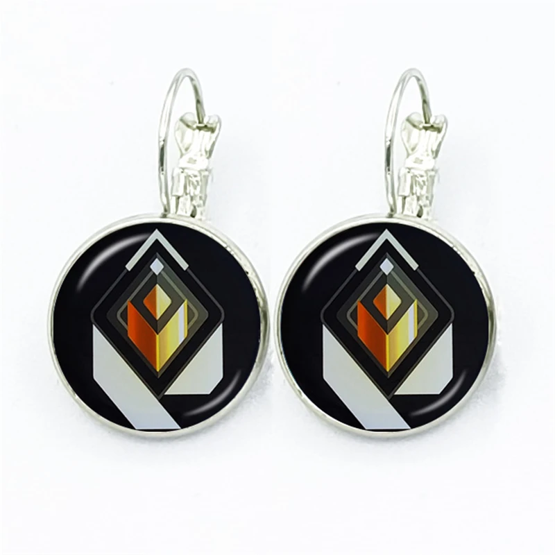 Игровые стеклянные серьги Valorant Astra Killjoy Jett Sova Cypher для женщин и мужчин с